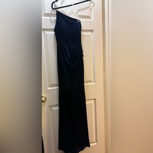 B Darlin Navy Satin Dress